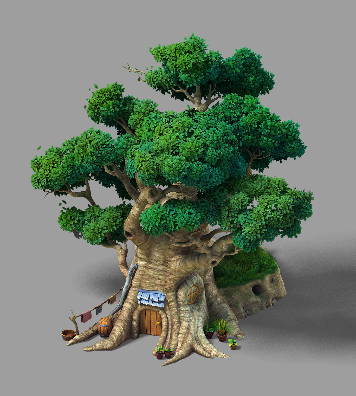 Game Plant - Tree House - Building 03 3D model