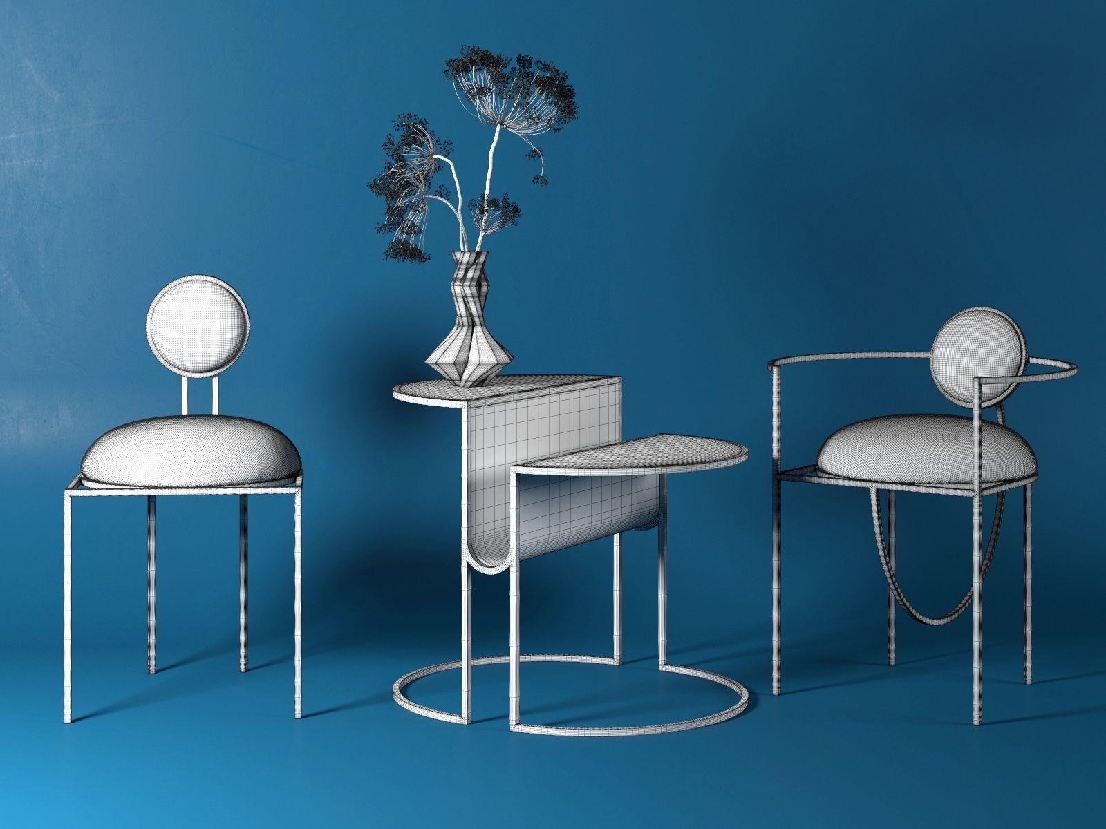 Orbit Chairs and Table 3D model CGTrader