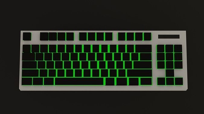 Keyboard 3D Model RGB low-poly free 3D model | CGTrader