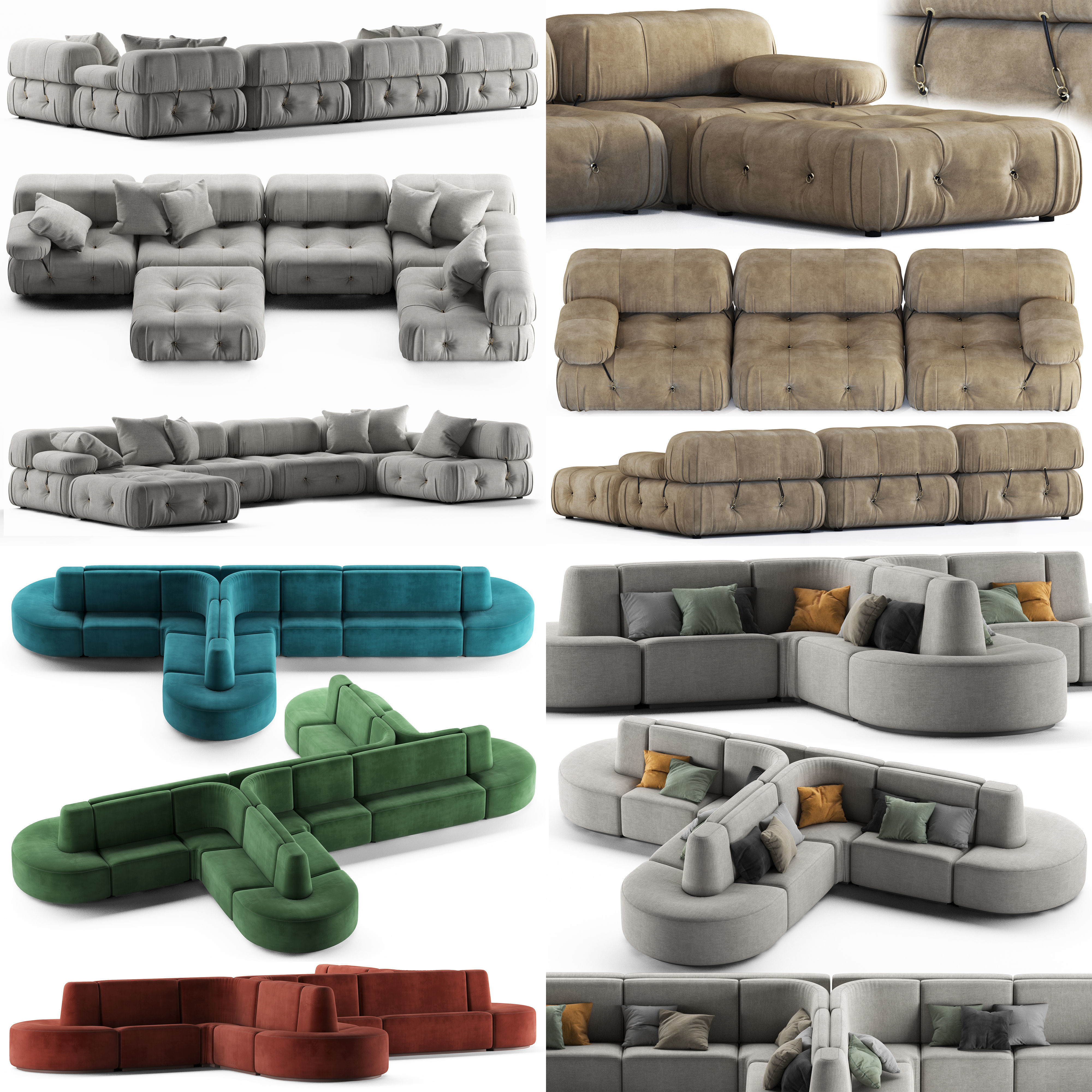 Collection Of Sectional Sofas Set1 3d Cgtrader