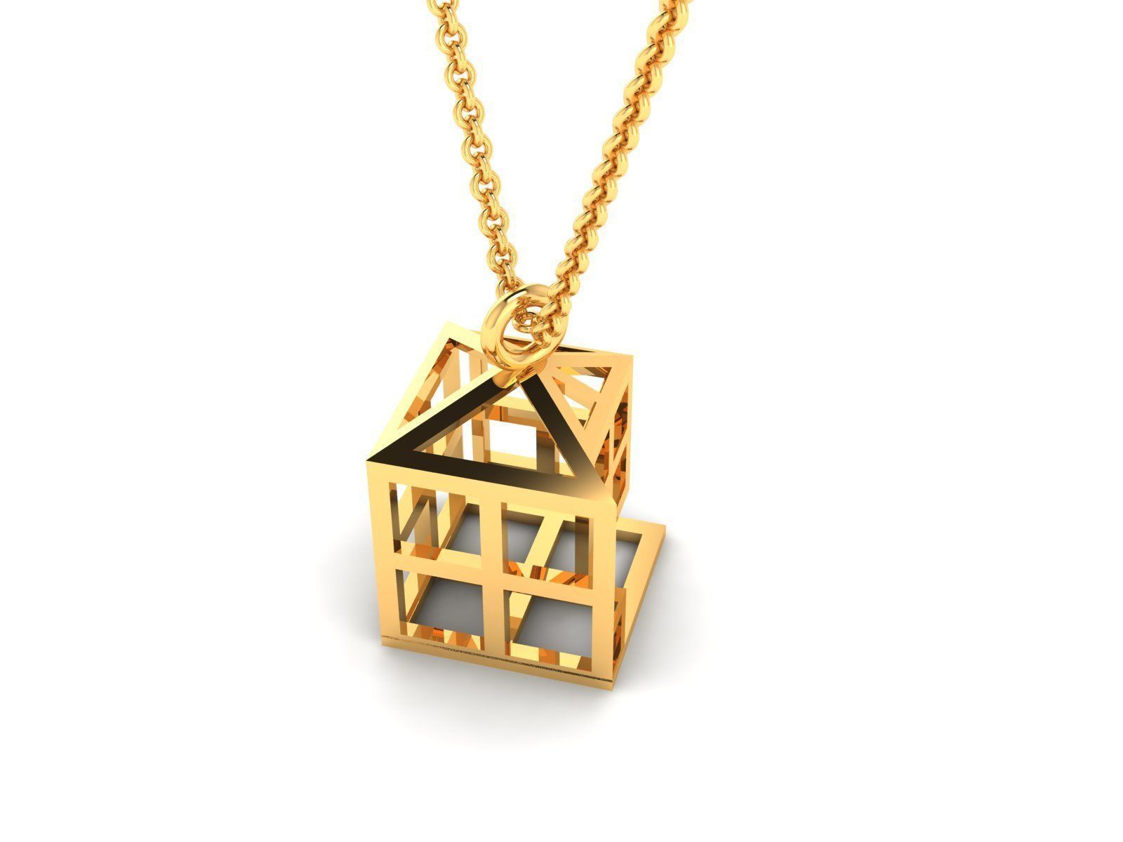 Cube pendant 3dm render detail 3D print model