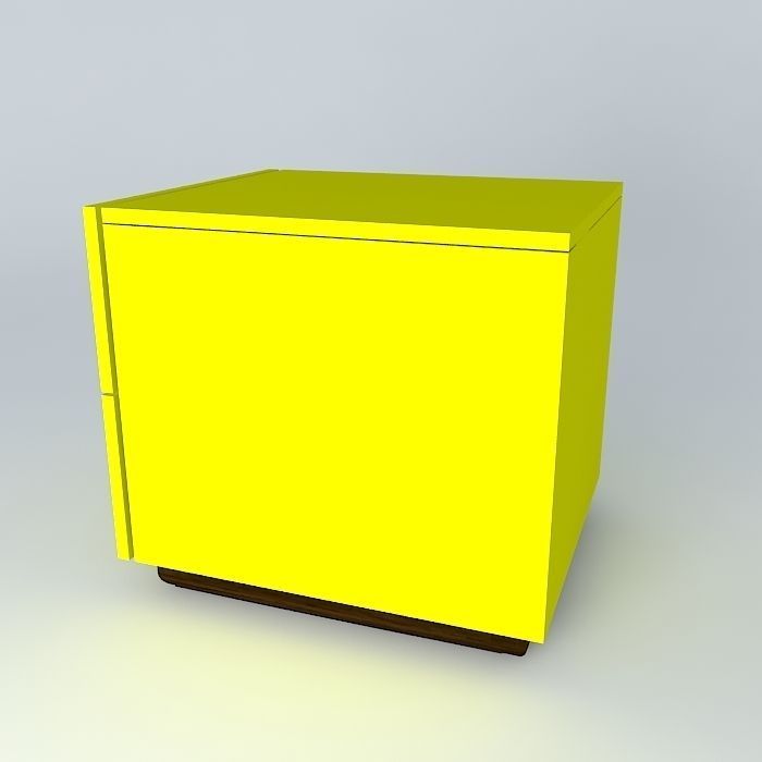 Yellow Night table 3D model CGTrader