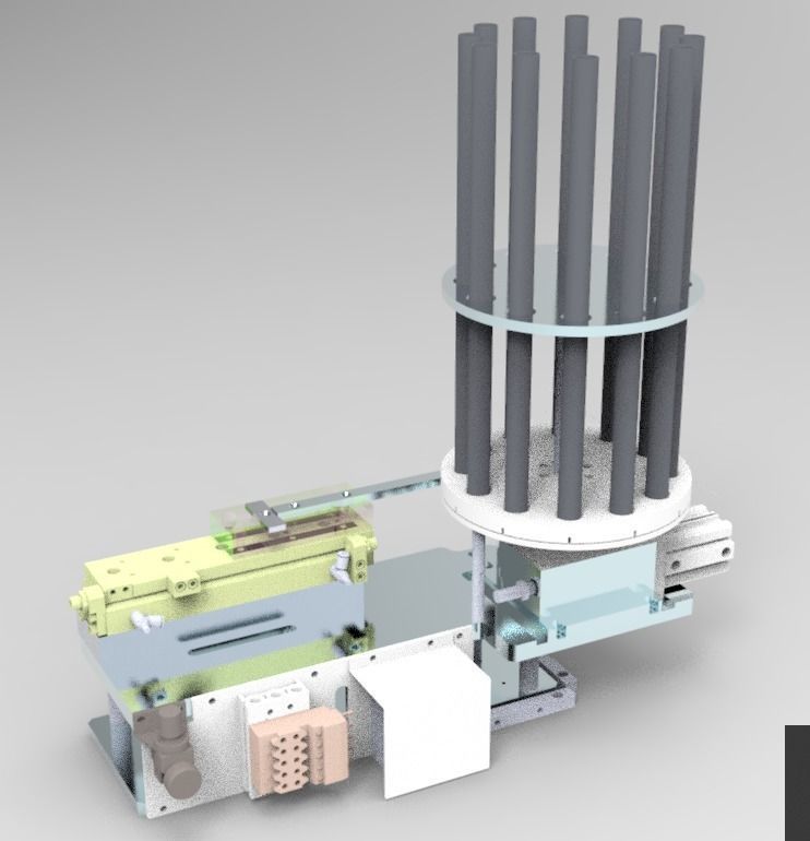 Pneumatic division rotary feeding mechanism 3D model animated CGTrader