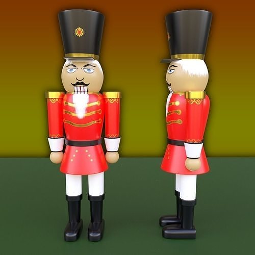 Nut Cracker Wooden Soldier 3D model CGTrader