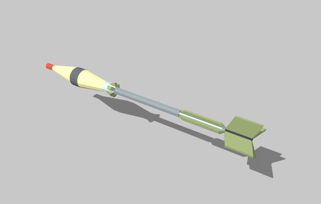 Rocket Low-poly  3D model