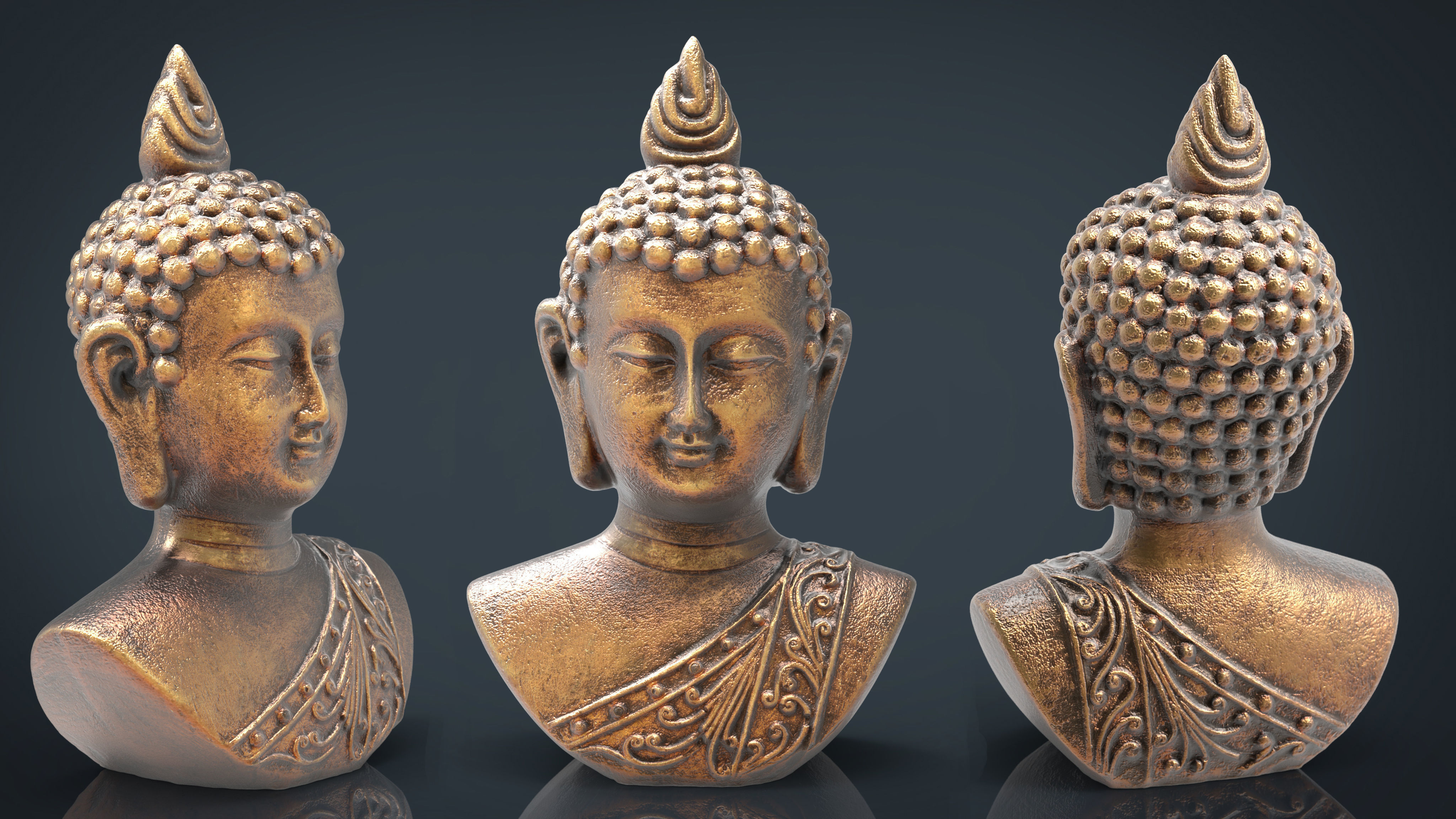 Cooper buddha head