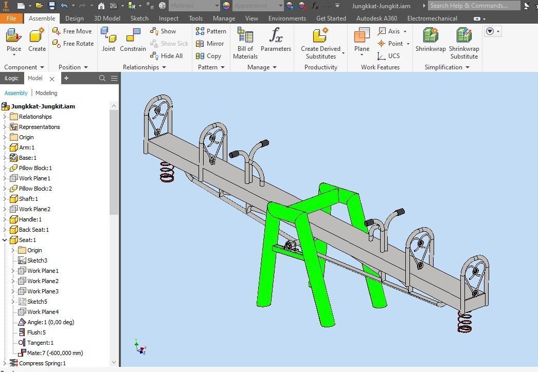 SEESAW TEETER TOTTER including technical drawings 3D model CGTrader