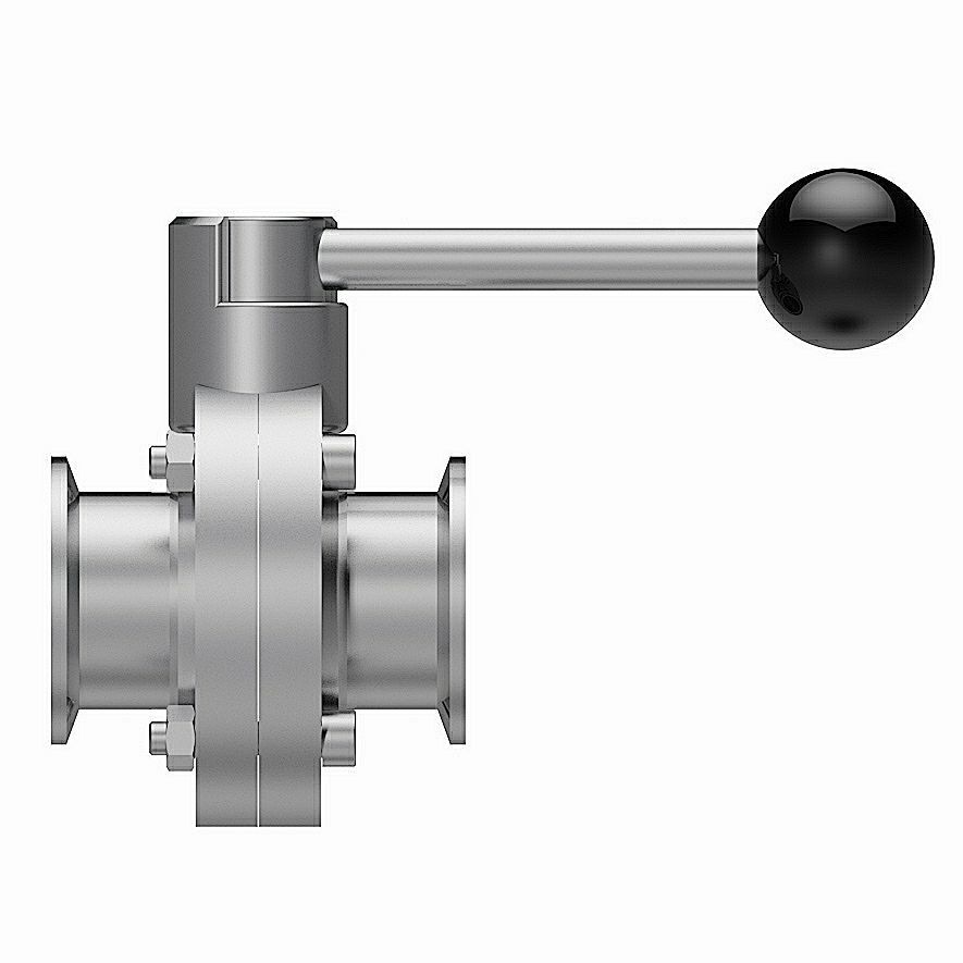 Manual Butterfly Valves ASMEBPE Tri Clamp Connections 3D model CGTrader