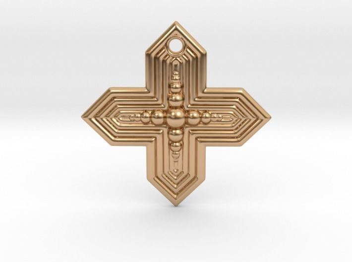 Cross pendant 3D print model