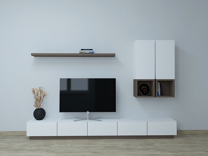 TV WALL FURNITURE 3D model CGTrader