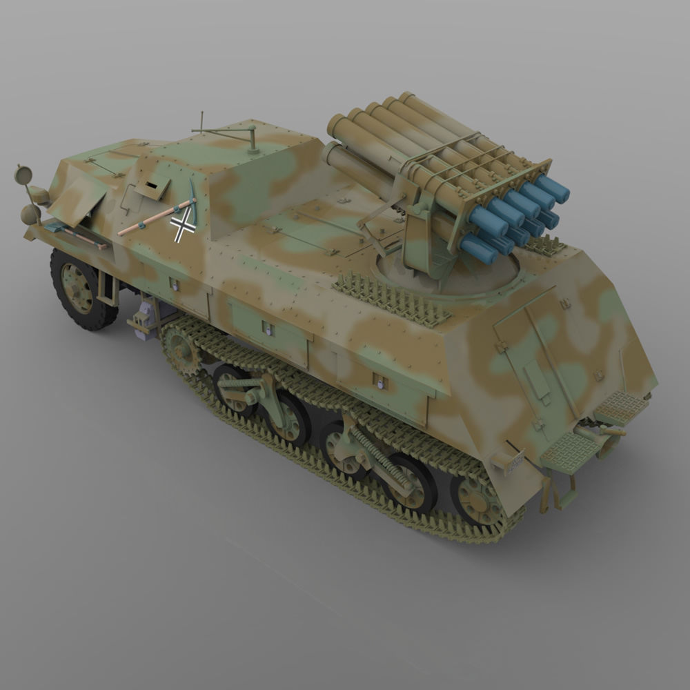 Panzerwerfer 42 3D model rigged | CGTrader