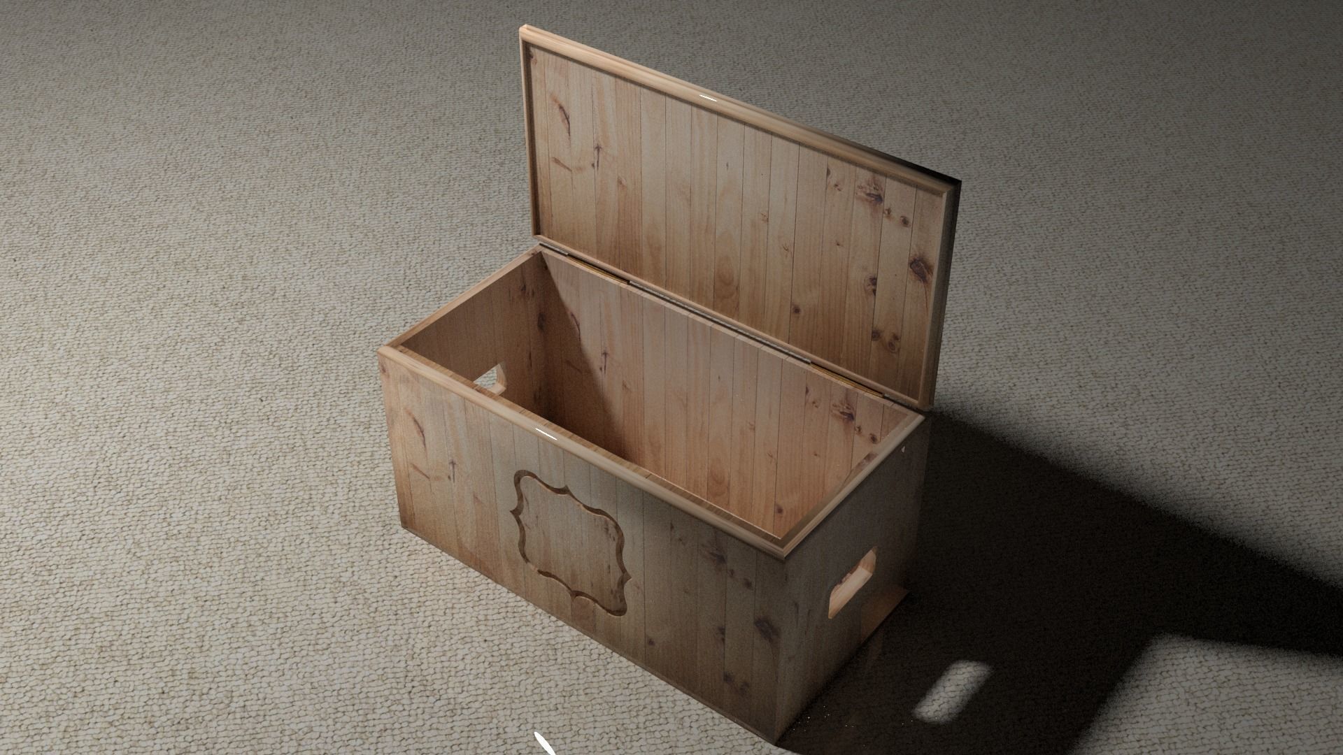 Wooden Box 3D model