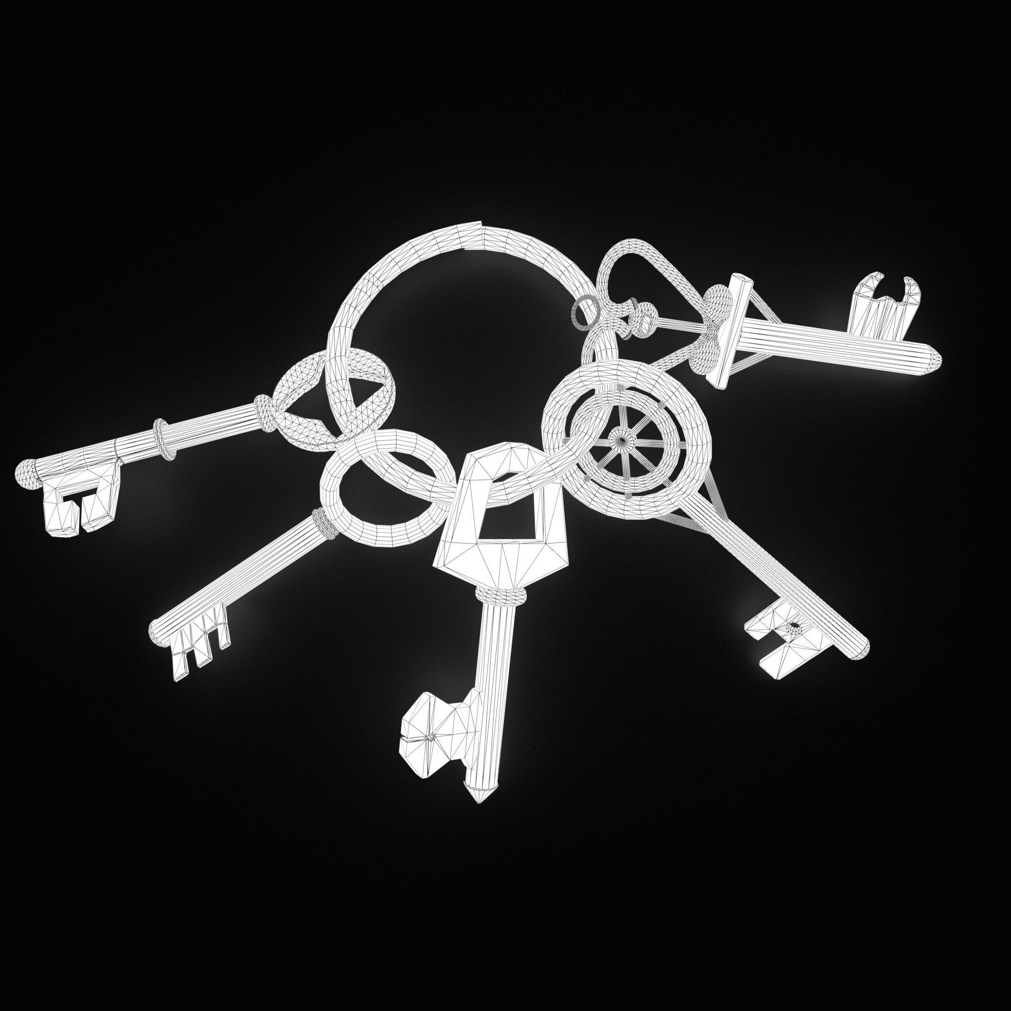 Medieval Keys Ring of Keys 3D model | CGTrader