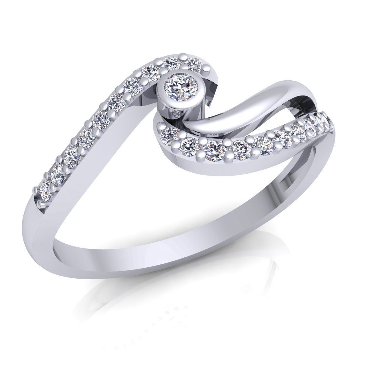 Woman Diamond Ring  3D print model