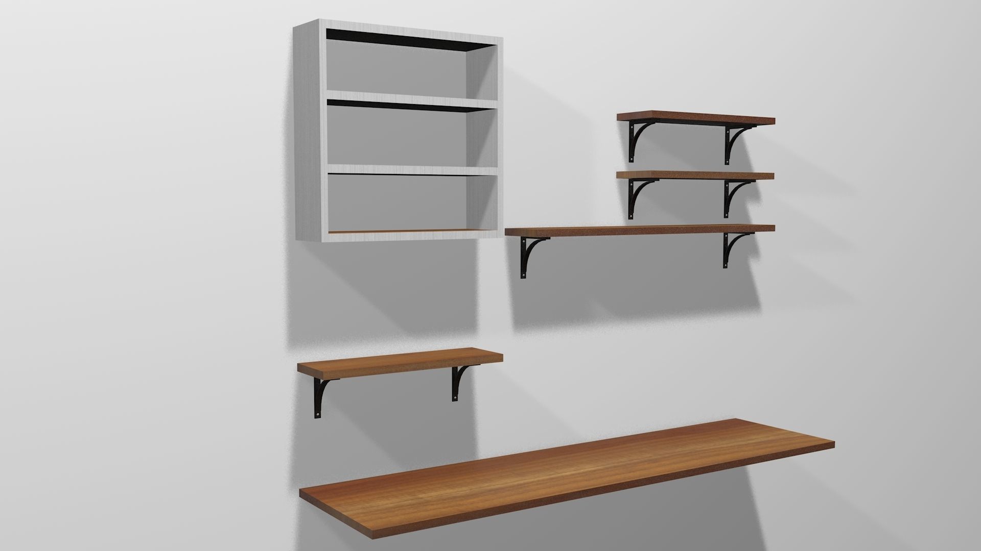 Kitchen shelves free 3D model | CGTrader