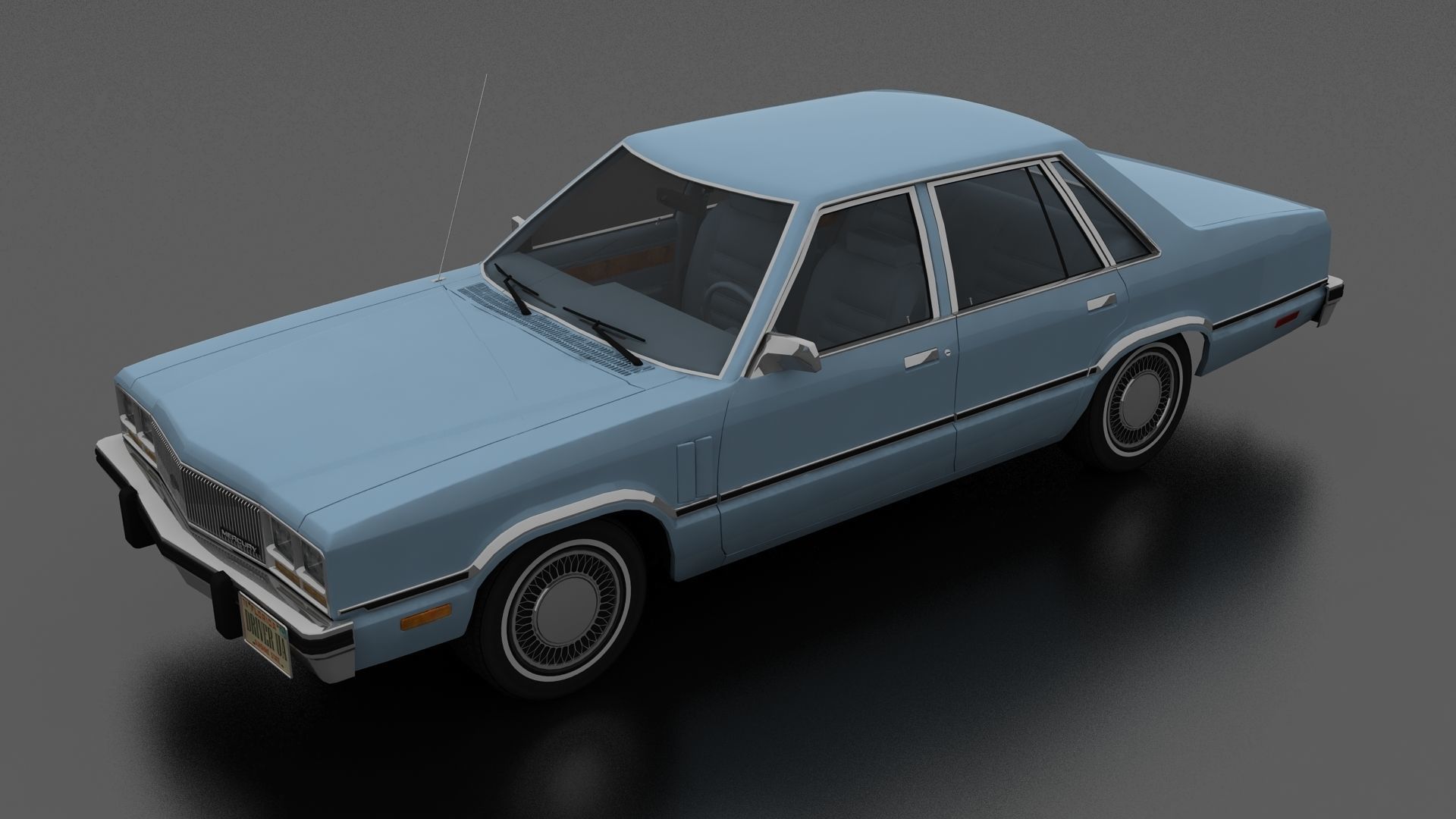 3D model Zephyr 4dr sedan 1978 CGTrader