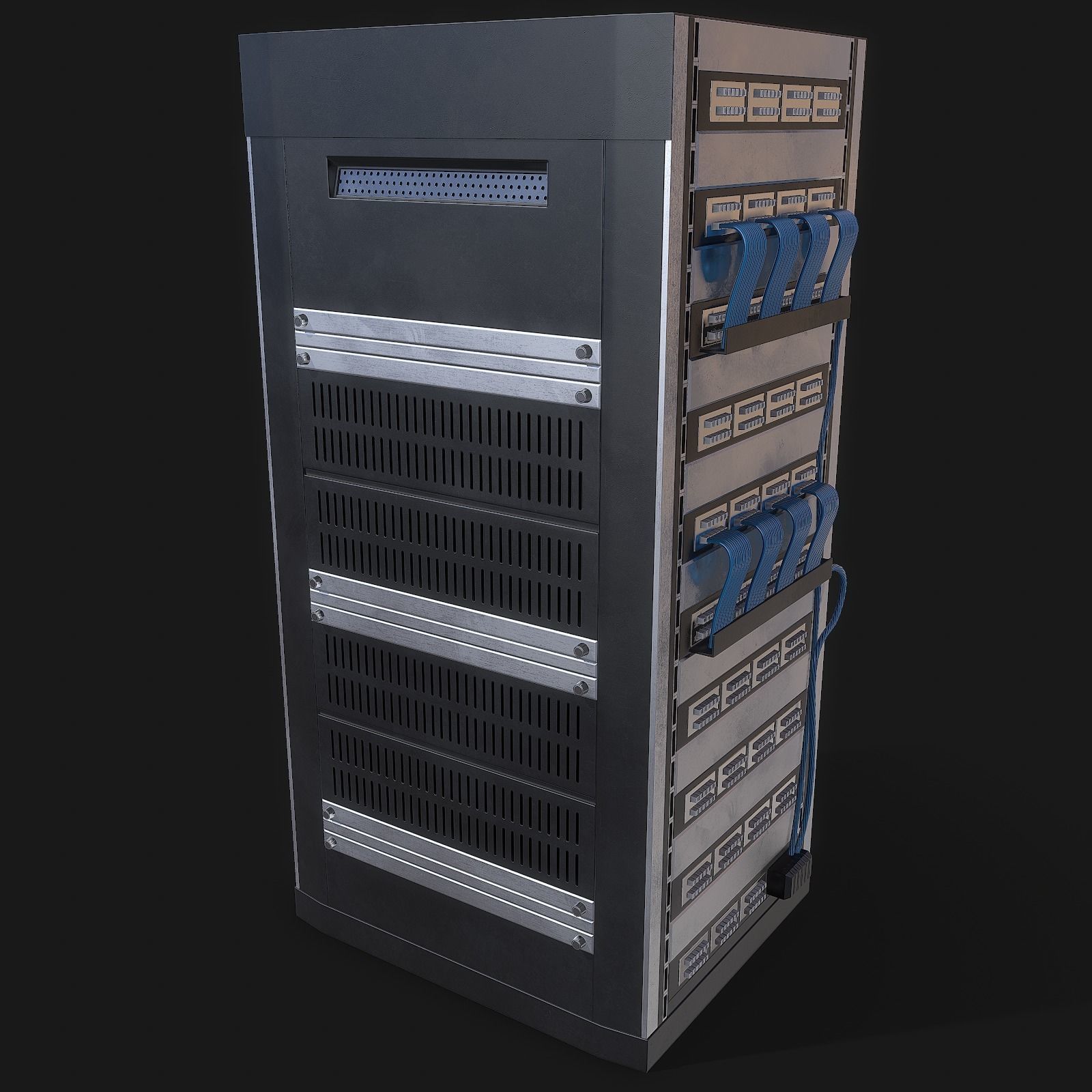 3D model Mainframe front server rack VR / AR / low-poly | CGTrader
