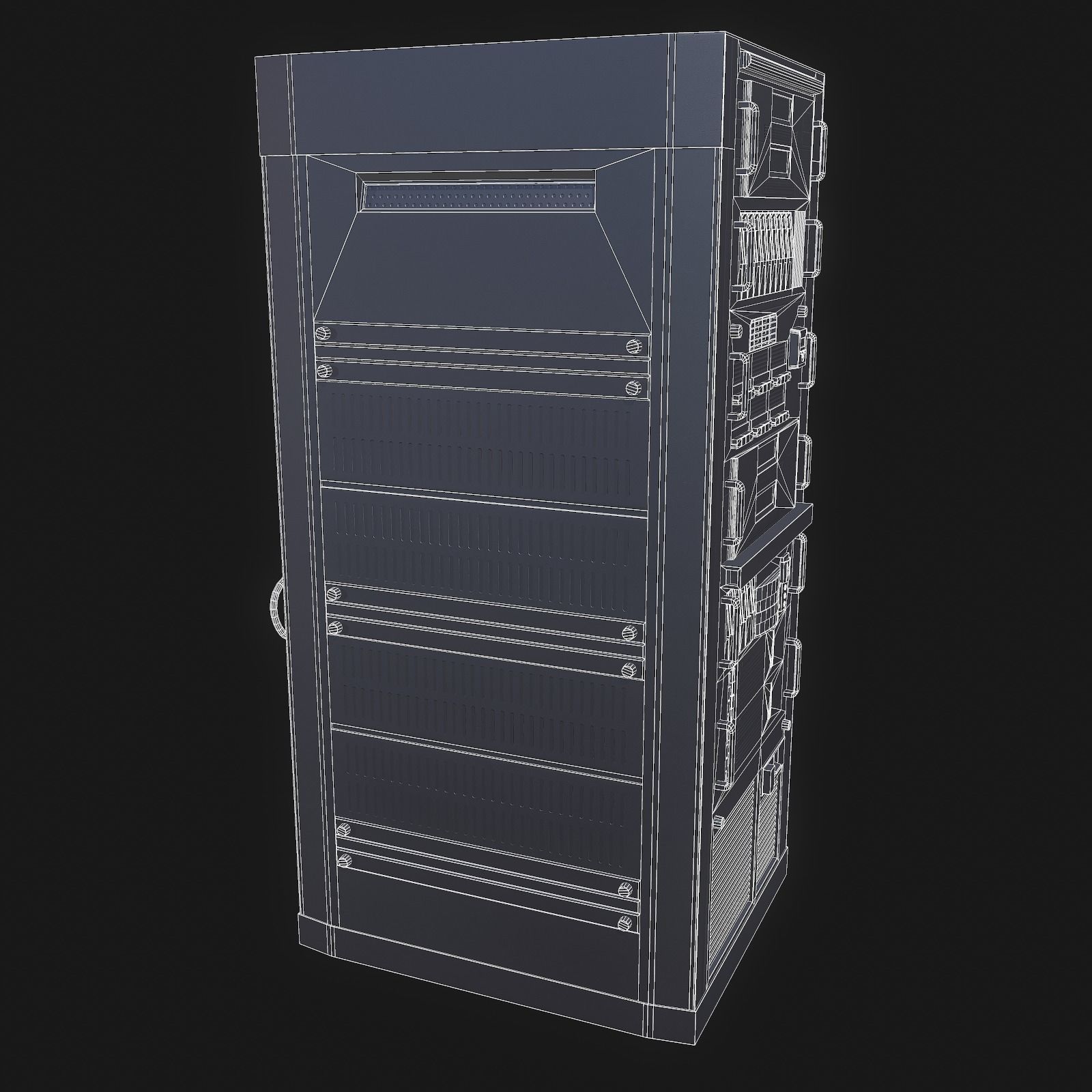 3D model Mainframe front server rack VR / AR / low-poly | CGTrader