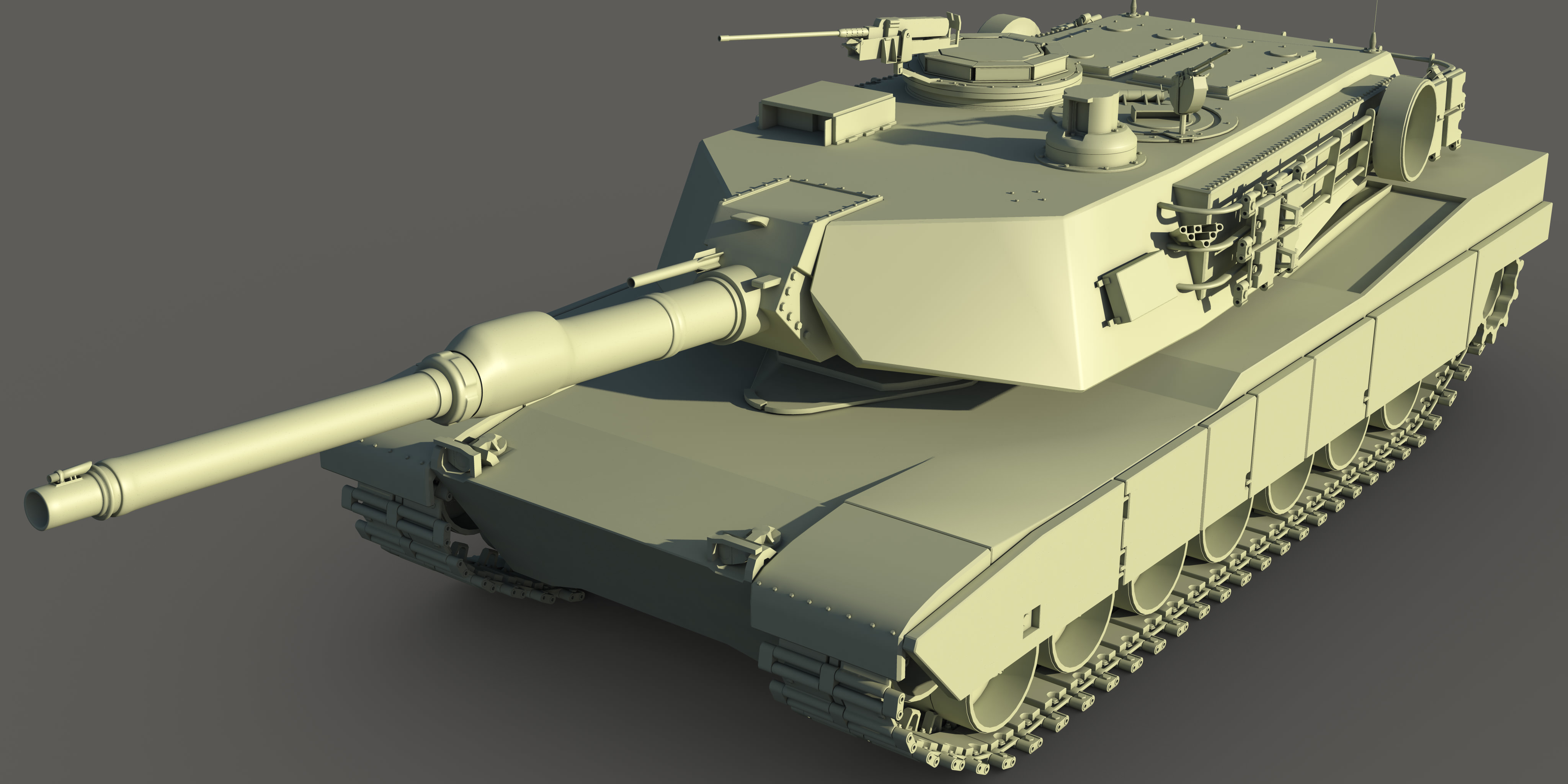 MiA2 Abrams tank 3D Model OBJ FBX MA MB