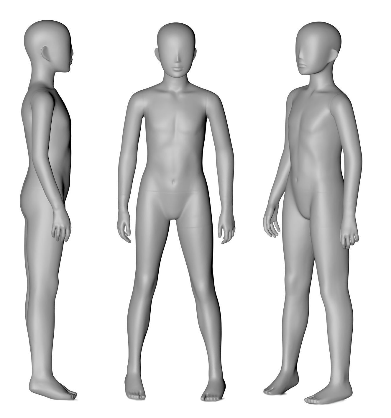 10 year old children mannequin 3d print model 2 3D print model