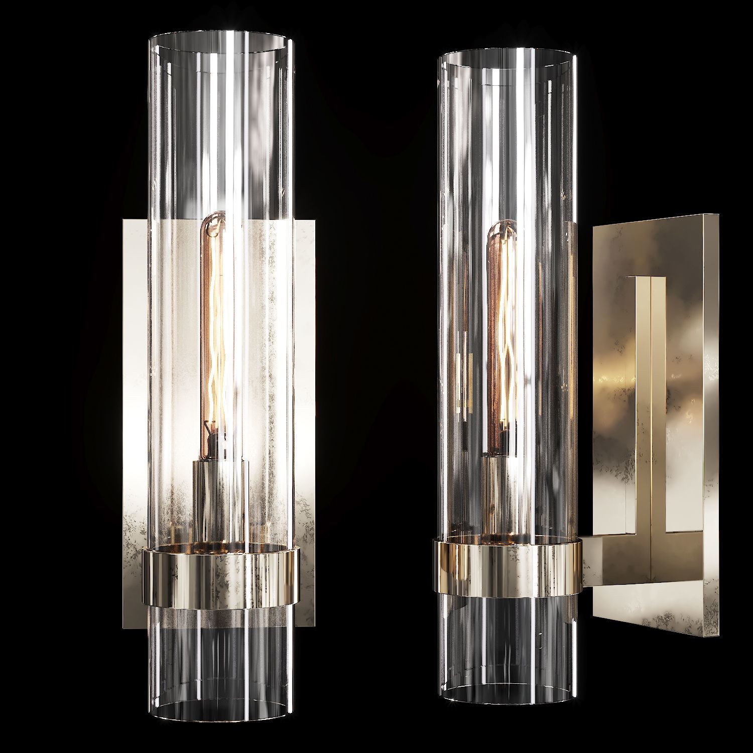 Restoration Hardware RAVELLE GRAND SCONCE Nickel 3D model