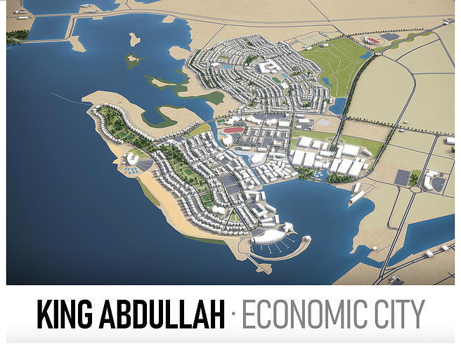 3D model King Abdullah Economic City VR / AR / lowpoly CGTrader