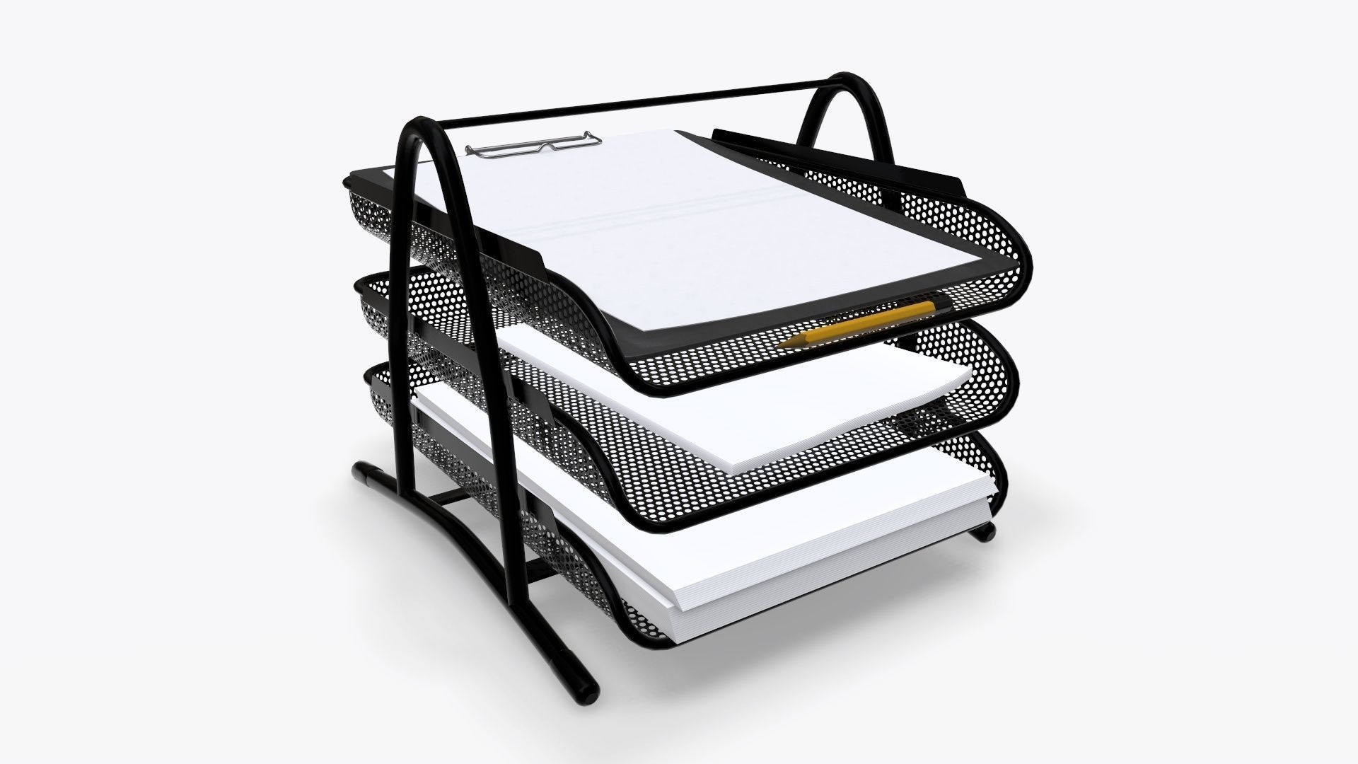 Paper mesh horizontal holder 02 3D model