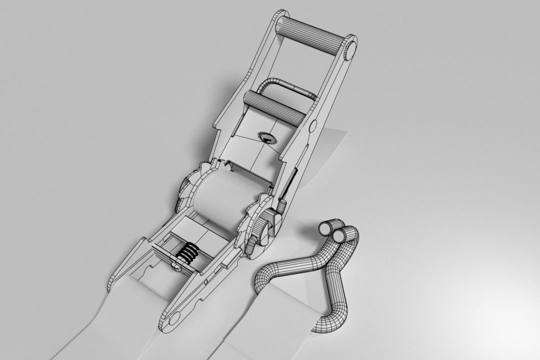 Ratchet Strap 3D model CGTrader