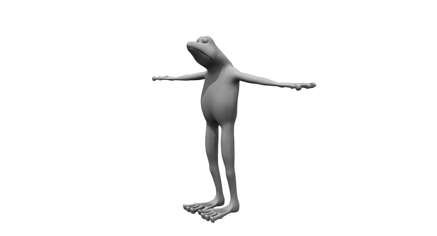 frog cartoon 3d model 3D model