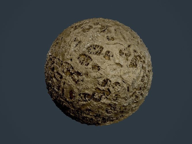 Mud Dirt Foot Print Ground Terrain Seamless PBR Texture
