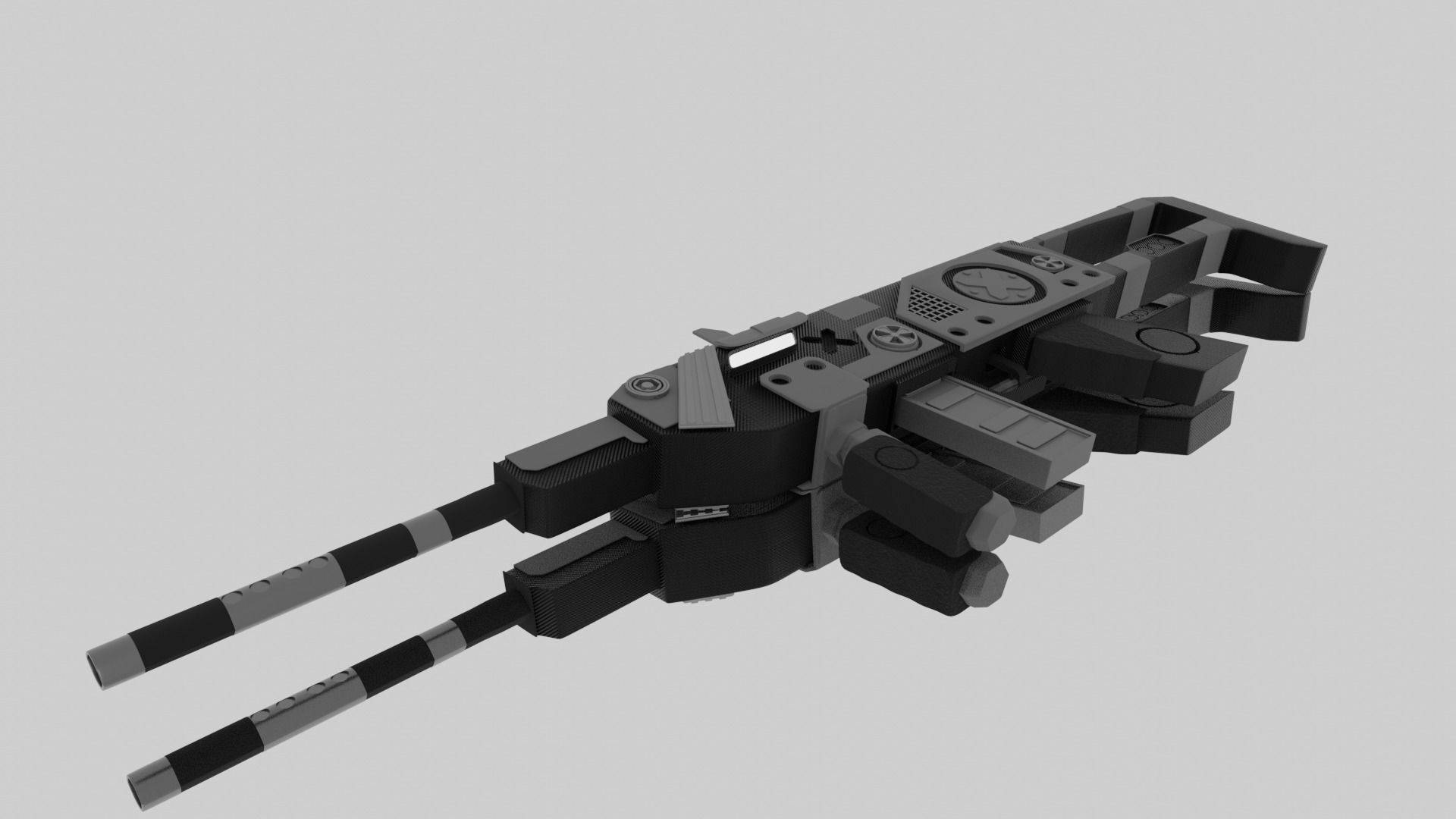 Sci-Fi Guns Low-poly  3D model