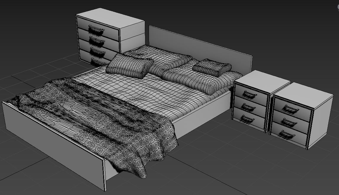 Bedside cupboard 3D model