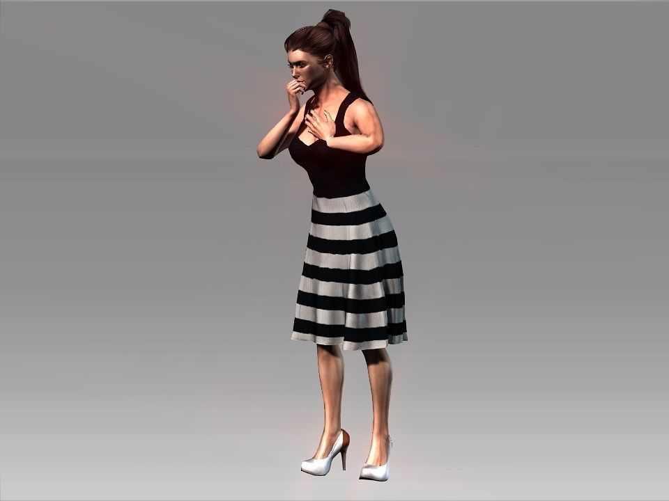 Cold female motion collection 3D model animated | CGTrader