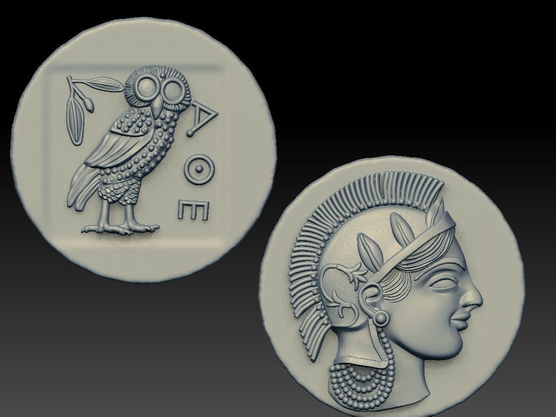 Greek Ancient drachma coin