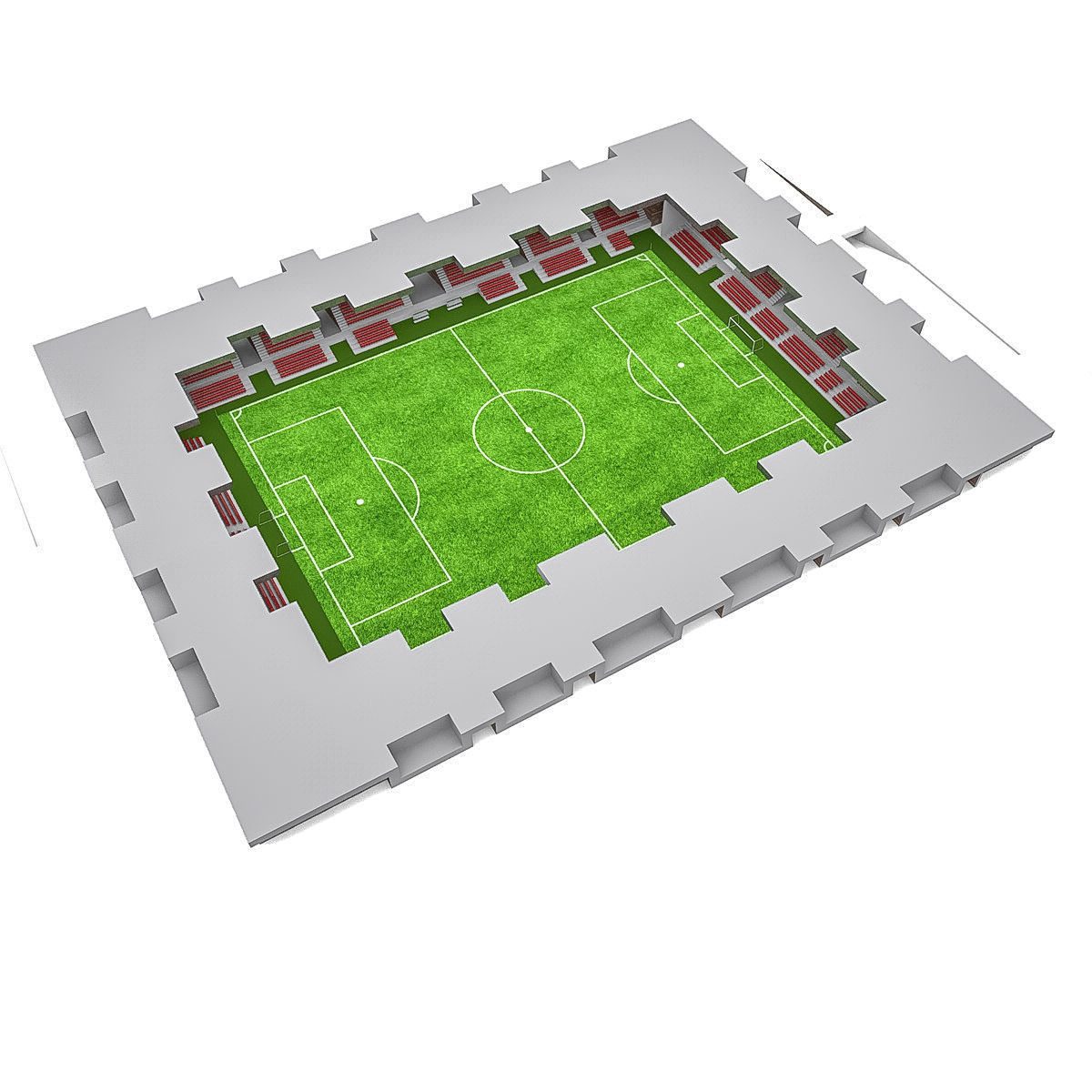 Football Arena Soccer 3D model CGTrader