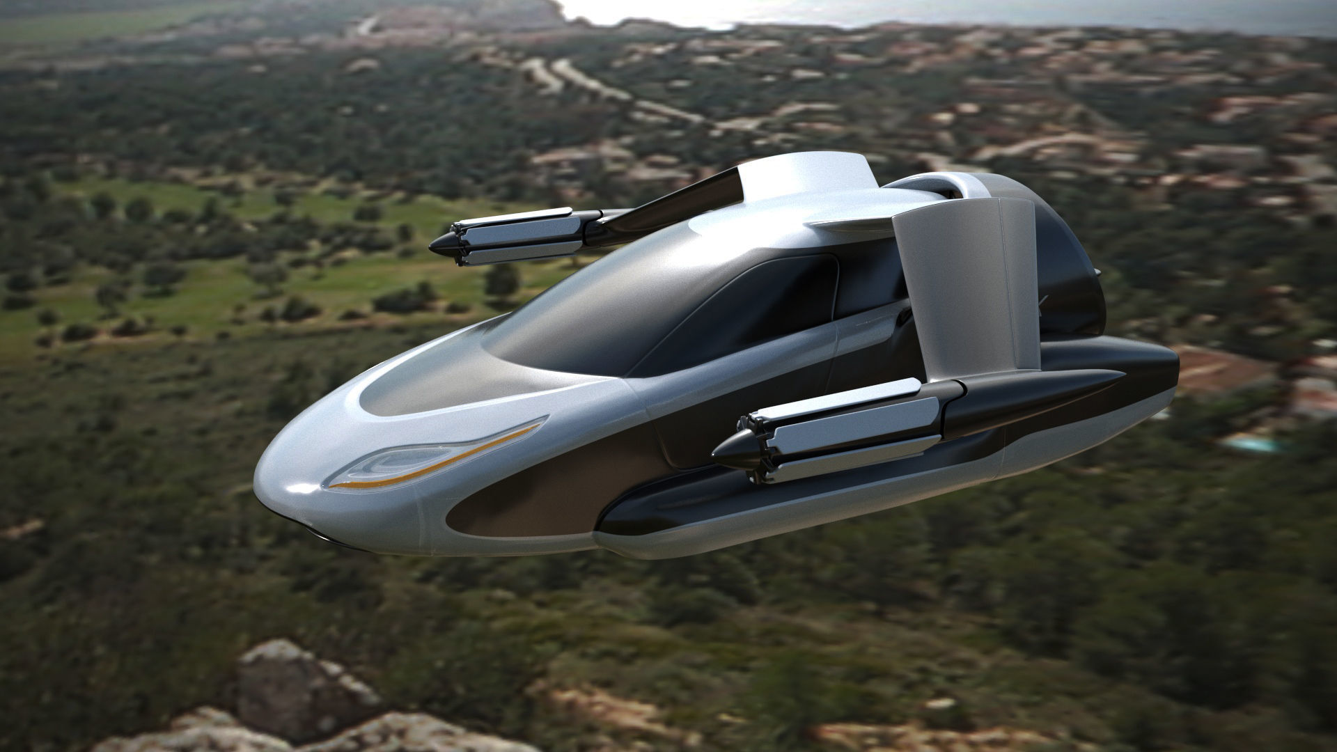 TF X Flying Car Air Vehicle Cars Of The Future 3D Model CGTrader