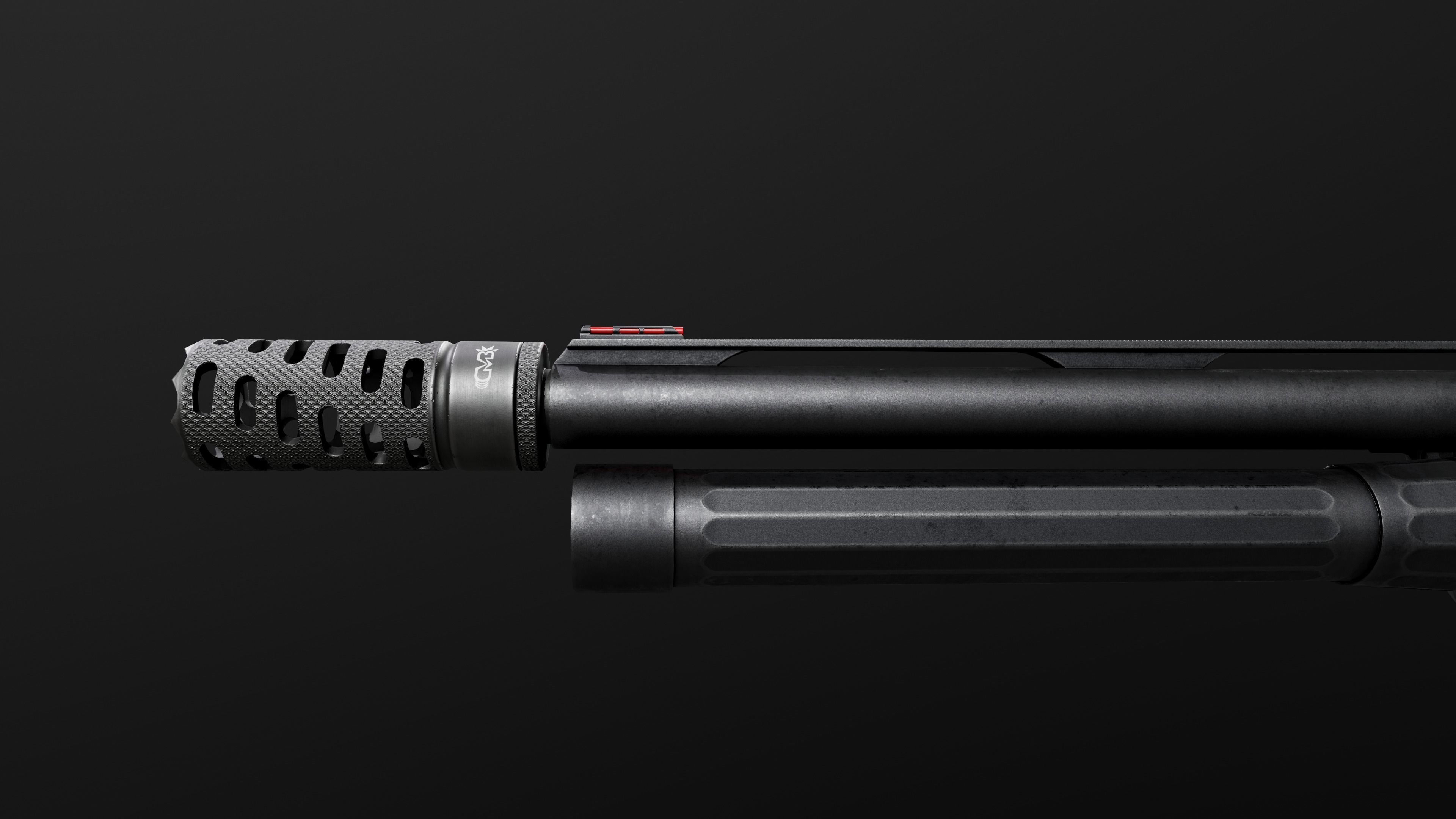 3D model CMB Helical Baffle 12 Gauge Shotgun Muzzle Brake VR / AR / lowpoly CGTrader