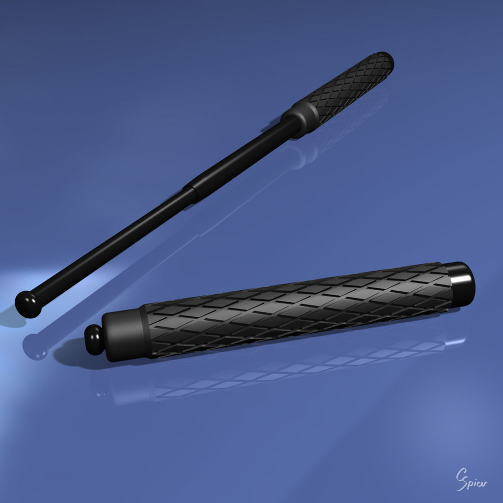 3D model Telescoping Baton CGTrader