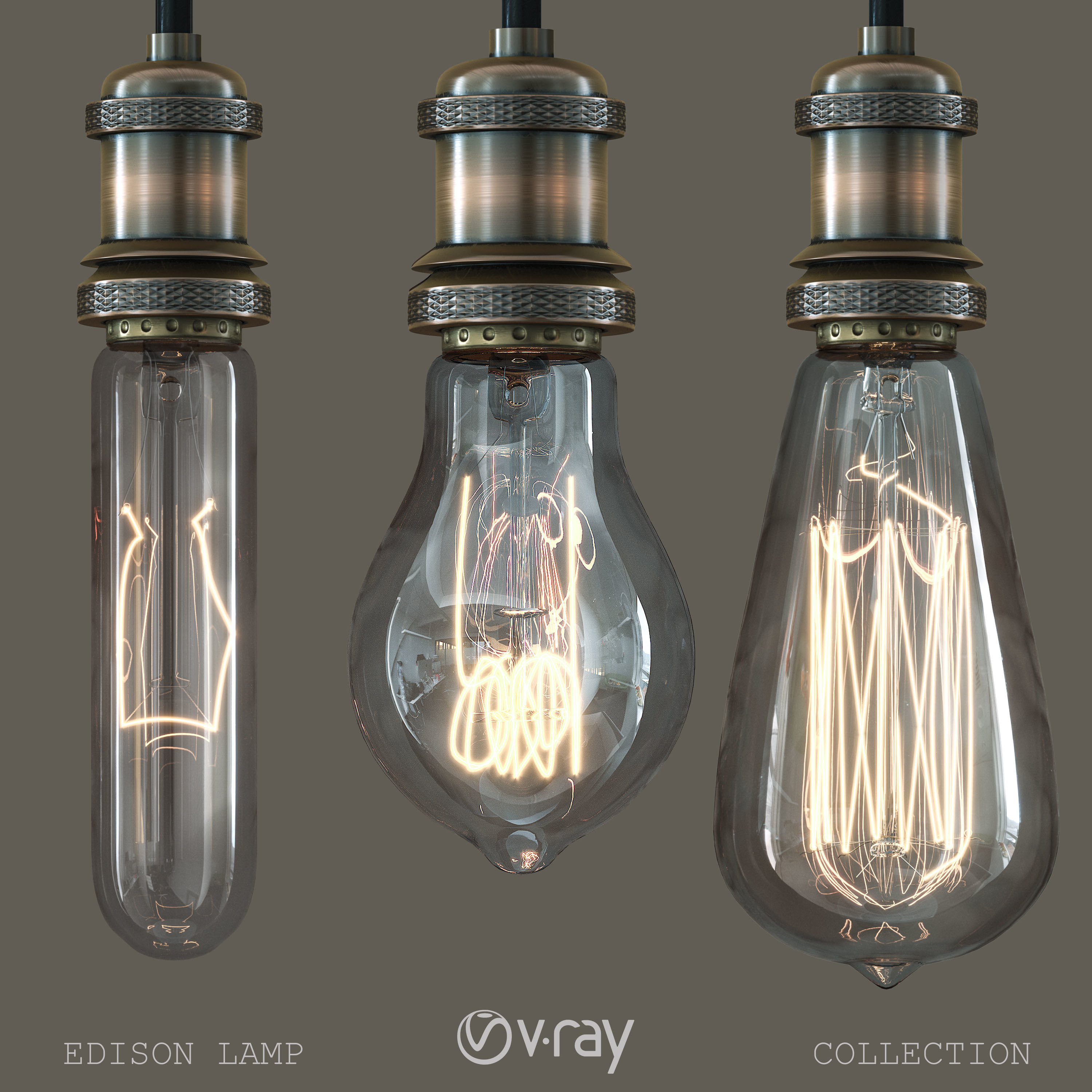 EDISON LAMP COLLECTION 3D model