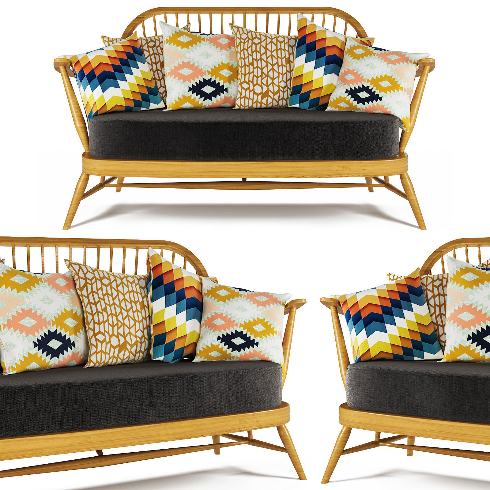 Sofa with pillows