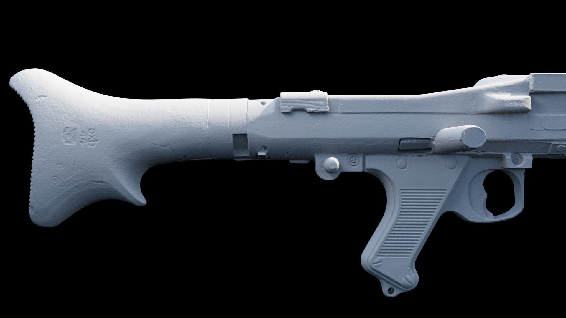 3D Scanned Deactivated MG34 DLT 19 Blaster Heavy Blaster Rifle 3D model