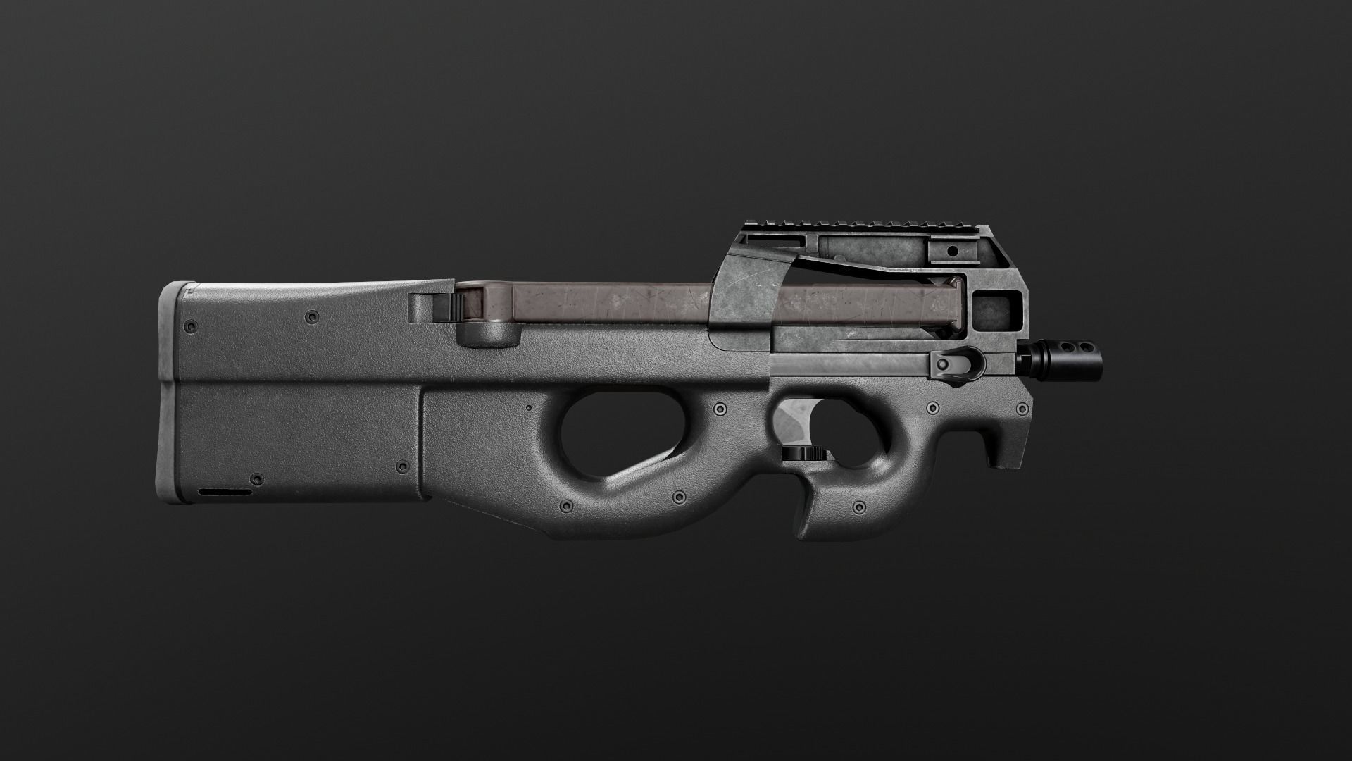 3D model FN P90 Sub Machine Gun VR / AR / low-poly | CGTrader