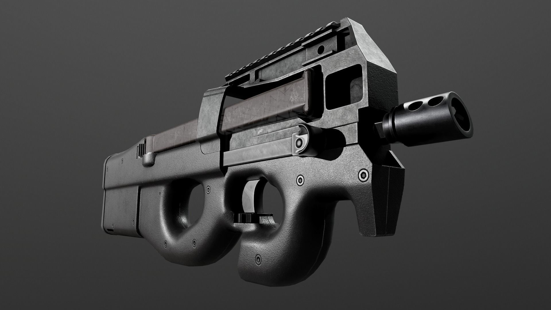 3D model FN P90 Sub Machine Gun VR / AR / low-poly | CGTrader