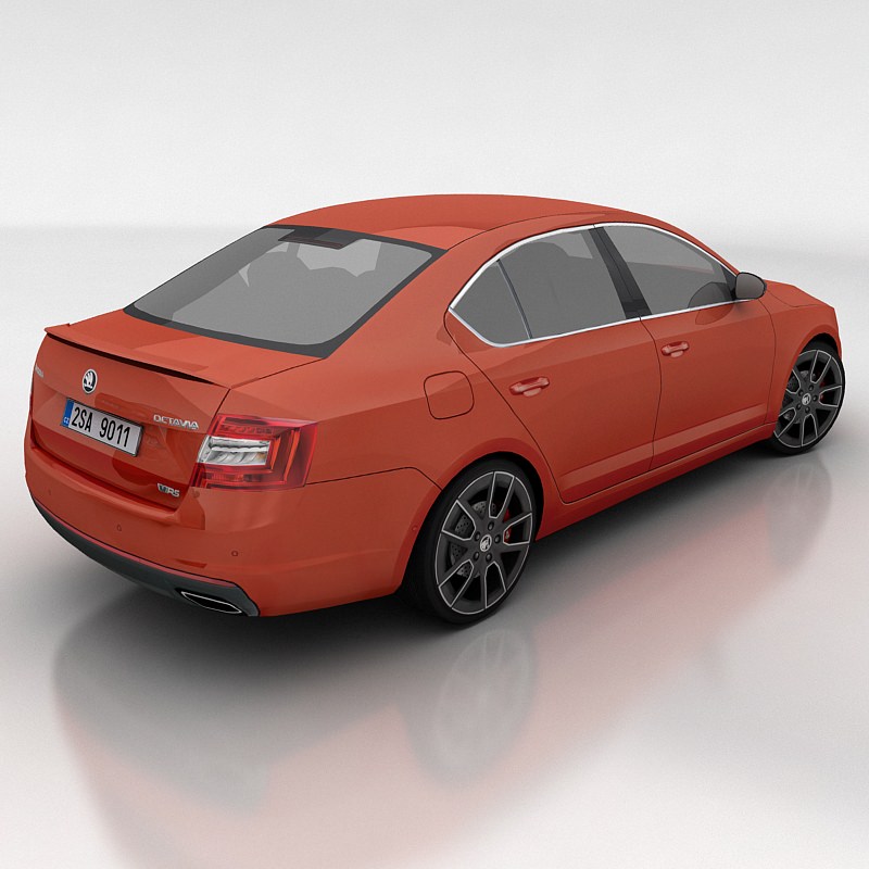 3D model Skoda Octavia 3 RS liftback VR / AR / low-poly | CGTrader