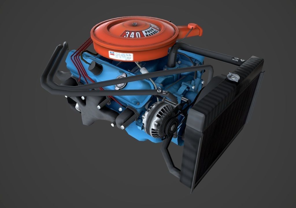 MOPAR V8 lowpoly