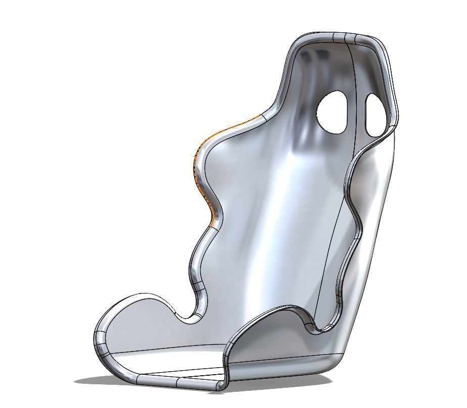Aluminum Sport Seat 3D model SLDPRT