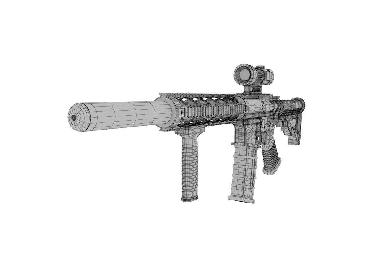 M4 rifle gun machine weapon 3D model | CGTrader