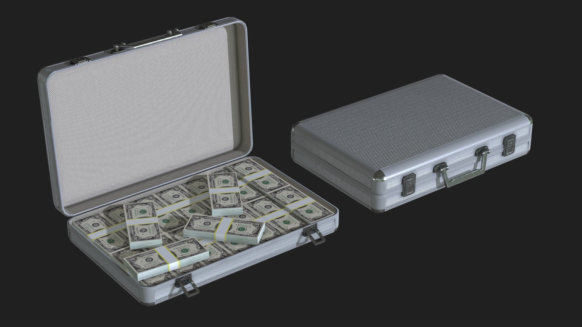 Lowpoly Money Suitcase