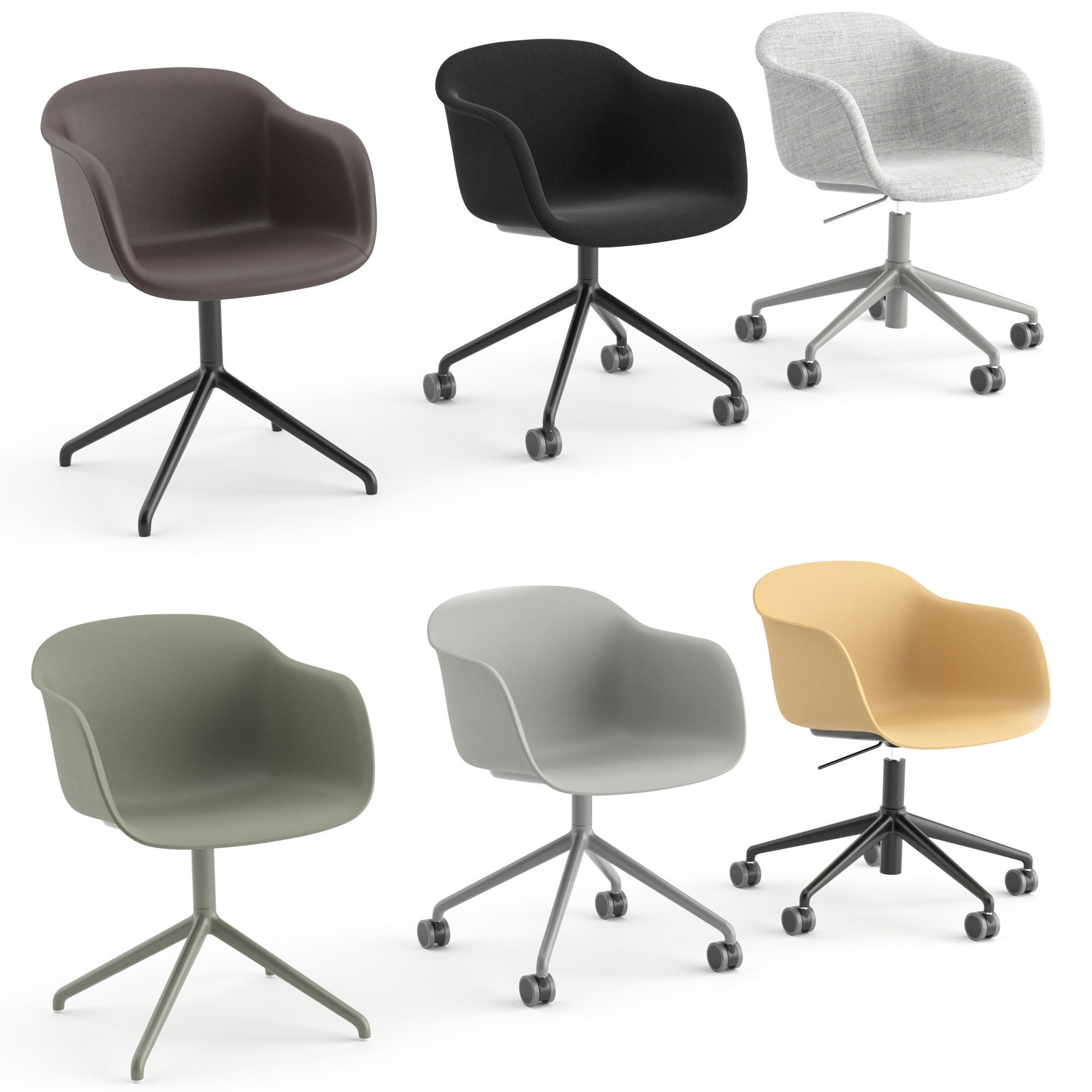 3D model Fiber Armchair Office by Muuto CGTrader