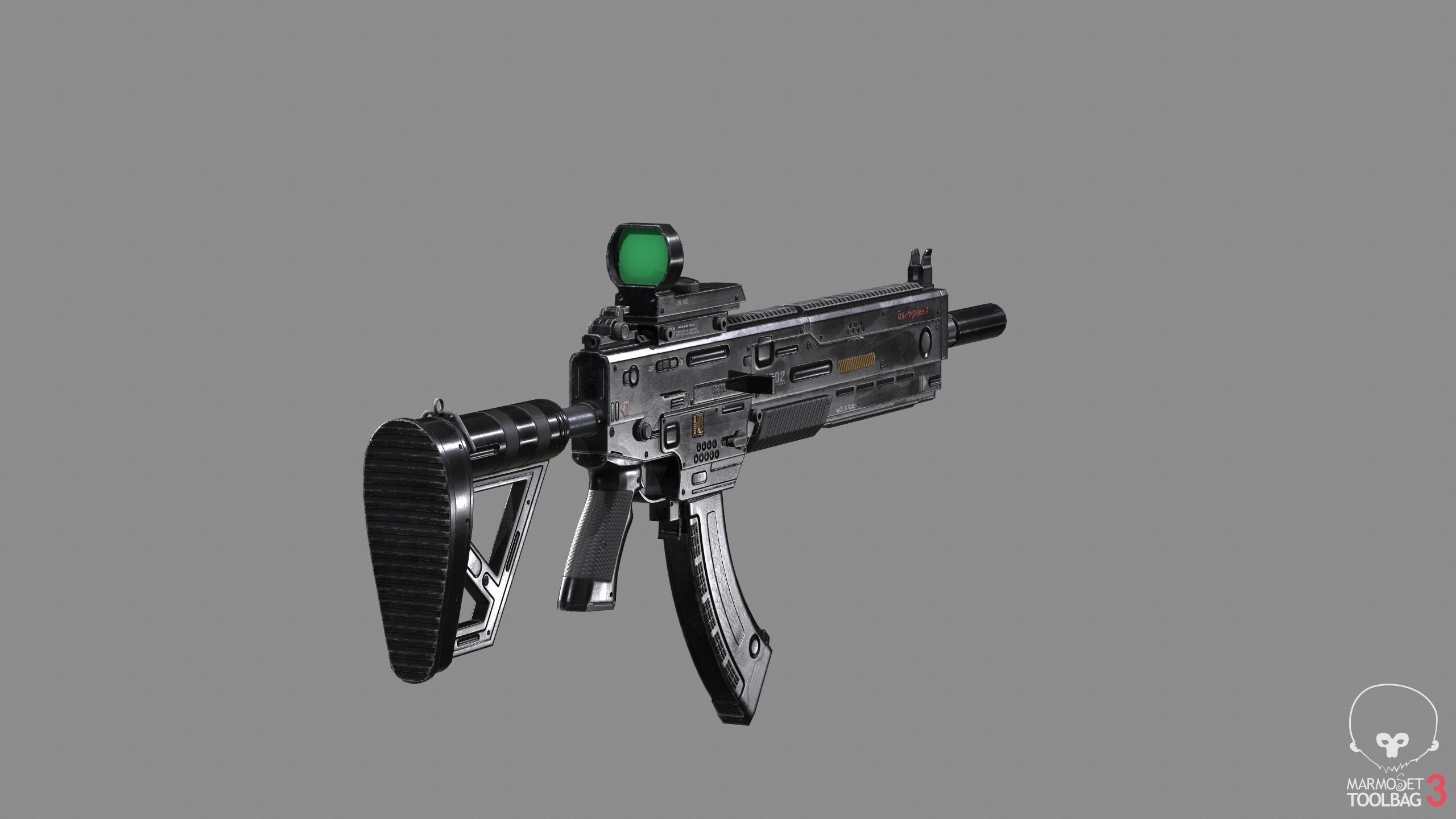 3D model Sci-Fi Automatic Weapon AK600 VR / AR / low-poly | CGTrader